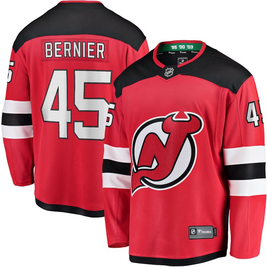 Men New Jersey Devils #45 Jonathan Bernier Fanatics Branded Red Breakaway Player NHL Jersey->new jersey devils->NHL Jersey